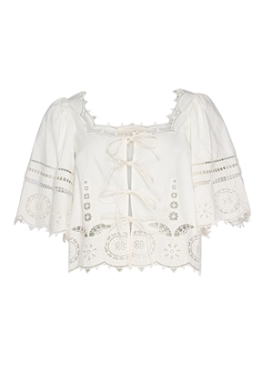Anja Bluse Hvid Sissel Edelbo